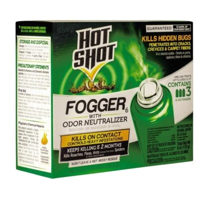 Hot Shot Insect Killer Fog w/ Odor Neutralizer Ants Fleas Spiders Flies 2 oz - Image 1 of 2