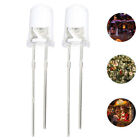  200 Pcs White LED Lamp Bead Beads Diode Copper Lights Novelty