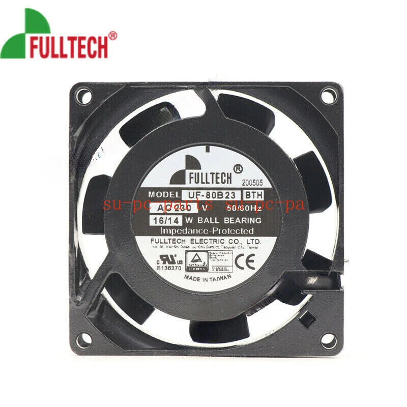 FULLTECH UF-80B23 BTH Axial fan AC 230V 16/14W 80*80*25mm Cabinet cooling fan - Image 1 of 4