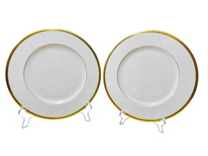Lenox Tuxedo Vintage Set Of 2 Luncheon Plates 9 1/4" Gold Backstamp Rare - Picture 1 of 17