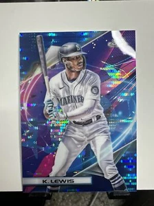 2022 Topps Chrome Cosmic Kyle Lewis Blue Moon Refractor #/99 - Picture 1 of 4