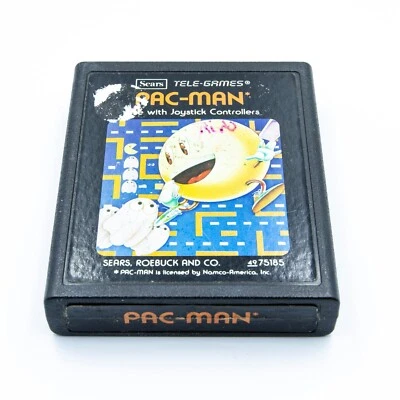 Pac-Man Atari 2600 | Tele-Games Sears | Cartridge Only | Tested & Working - Image 1 of 3