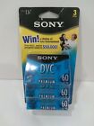 New Sealed Sony DVC Premium Mini DV Digital Video 60 LP: 90 Cassette 3 Pack