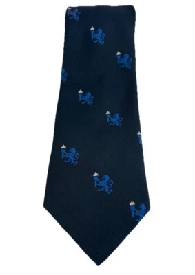 Corbata para hombre de colección Chadwick by Wembley azul oscuro león real con escudo de antorcha Foto 1 de 4