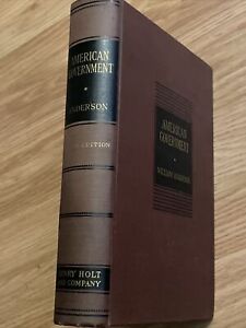 American  Government by William Anderson (1947, HC) Vintage Text Book