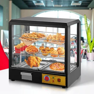 20 Inch Commercial Food Warmer Display, 3-Tier Glass Food Warmer Case 500W - Picture 1 of 12