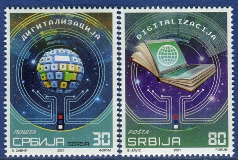 1638 - SERBIA 2021 - Digitalisation - MNH Set Cover