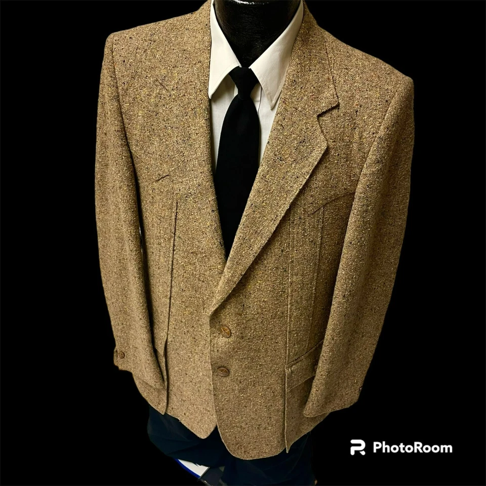 Vtg 50's Cowboy WESTERN Multicolor Hollywood ATOMIC FLECK Sport Coat VLV Jacket - Image 1 of 4