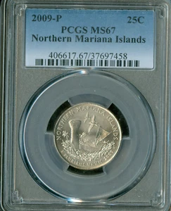 2009 P NORTHERN MARIANAS QUARTER PCGS MS67 MAC SPOTLESS 2 FINER . - Picture 1 of 2