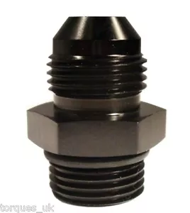 AN -4 (AN4 AN 04) to ORB-4 (7/16" UNF) Adapter With O-Ring Black - Picture 1 of 1