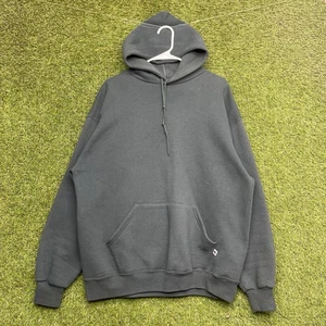 Vintage Russell Athletic Hoodie Mens XL Sweatshirt Green Boxy 2000s 90s y2k - Picture 1 of 8