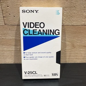 Sony Videokopf Reinigung VHS Kassette Tape V-25CL Videorecorder Recorder - Bild 1 von 9