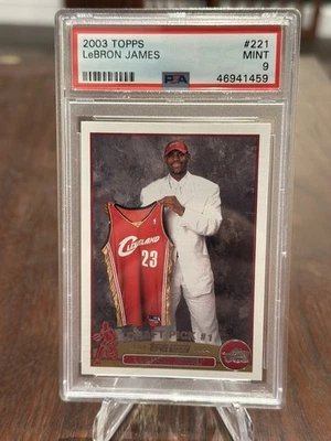 2003 Topps Lebron James #221 Rookie Card PSA 9 MINT - Image 1 of 2