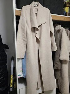 Witchery Women's Coatigan Cardigan Coat Jacket Size M Medium Natural Oatmeal - Picture 1 of 10