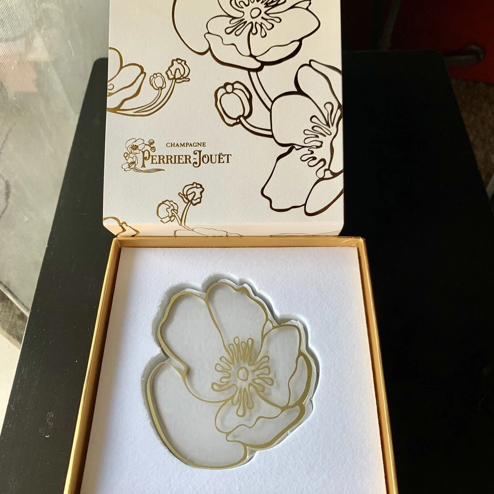 Juego de 4 posavasos acrílicos vintage Perrier Jouet Verre Belle Epoque Foto 1 de 4