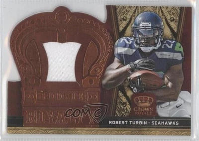 2012 Crown Royale Rookie Royalty Materials Retail Robert Turbin #27 RC - Image 1 of 2
