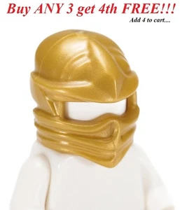 ☀️NEW LEGO Minifigure Minifig Headgear Head Cover Ninjago Wrap Type 1 Pearl Gold - Picture 1 of 3