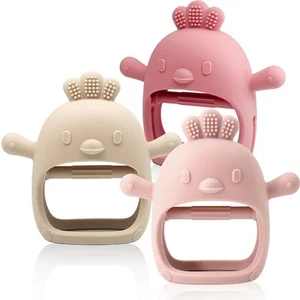 3 Packs Baby Teething Toy Silicone Teething Mitten for Babies Over 3 Months A... - Picture 1 of 7