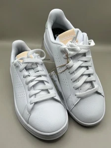 Adidas Advantage Mujer Tenis Cuero Cloudfoam Blanco Melocotón/Como Nuevo Talla 6 Nuevo - Imagen 1 de 8