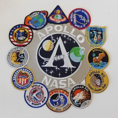 Large Apollo NASA Mission Patch Collage Space Travel Rocket *Unused* - Image 1 of 2
