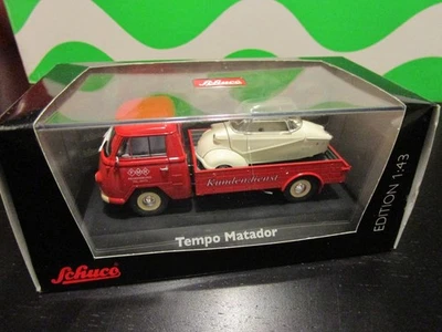 Schuco 1:43 Tempo Matador Nr. 03328 mit Messerschmidt Kabinenroller, OVP - Bild 1 von 2
