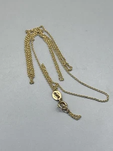 Vintage 14k 585 Gelbgold zierliche Zopf Rolo Kette Halskette Italien 19" Nachlass - Bild 1 von 8