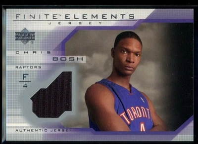 2003-04 Upper Deck Finite Elements Jerseys Chris Bosh Rookie Toronto Raptors - Image 1 of 2