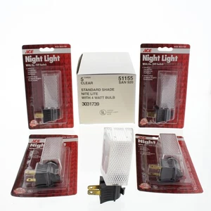 Leviton 51155 Frosted Lens Shade Miniature Night Lites with 4 Watt Bulb 5pcs - Picture 1 of 7