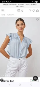 Rails Ruthie Top in Light Acid Wash Women’s Size M - Picture 1 of 12