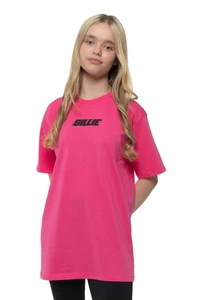 Billie Eilish Kids T Shirt Racer Logo & Blohsh new Official Pink (Ages 3-14 yrs) - Picture 1 of 4