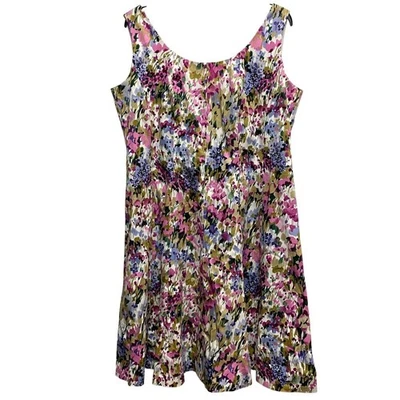 Vestido informal sin mangas con estampado floral Jones Studio para mujer 16 W Cottagecore Foto 1 de 4