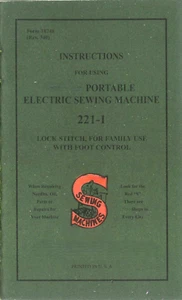 Singer Featherweight 221 221-1 Sewing Machine Owners Manual Feather Weight - Picture 1 of 14