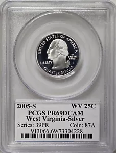2005-S West Virginia - Silver - Quarter - PCGS PR69DCAM - Picture 1 of 2
