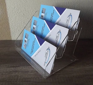 3-Fach Flyerständer für DIN LANG u. 1/3 A4 im Querformat,Prospektständer,Display - Bild 1 von 2