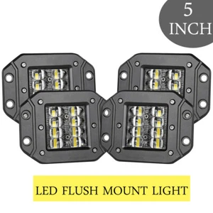 5" Flush Mount LED Work Light Spot Flood Rear Bumper Reverse Pods Driving Frount - Picture 1 of 17