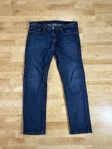 Mens Levi's 505 Jeans Blue Regular Fit Straight Medium Wash Denim sz 36x32 - Picture 1 of 5