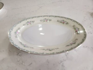 "Plato vintage para servir ovalado Meito China hecho en Japón pintado a mano - 16"" X 12" - Imagen 1 de 7