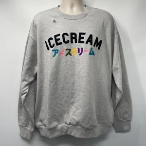 Vintage Billionaire Boys Club Ice Cream Gray Katana Crew Graphic Sweatshirt XL - Picture 1 of 15