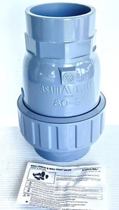 Asahi AV VBCZZCES4080 C-PVC EPDM 80mm Ball Check Valve *NEW* - Picture 1 of 4