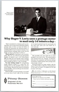 1964 Pitney-Bowes Postage Meter Roger V Loria Bowling Supplies Print Ad - Bild 1 von 1