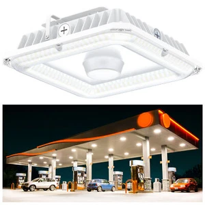 LED Gas Station Canopy Light 60W/48W/36W Adjustable 4500K-5700K with Photocell - Picture 1 of 10