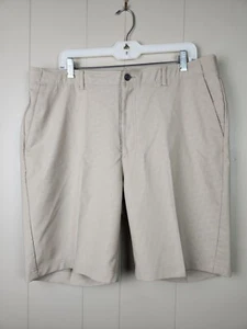PEBBLE BEACH DRY LUXE PERFORMANCE Men’s Beige Poly Golf Shorts Sz 38 GUC - Picture 1 of 7