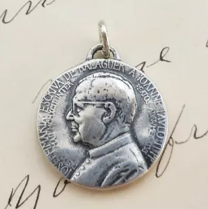Medalla San Josemaría Escrivá - Réplica Antigua de Plata Esterlina - Imagen 1 de 3