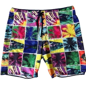 Salt Life Board Shorts Swim Trunks Mens 40 Colorful Fish Palm Tree Beach Surf - Picture 1 of 7