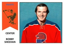 1974-75 Topps WHA CTNW #122 Bobby Sheehan New Jersey Knights Custom Card