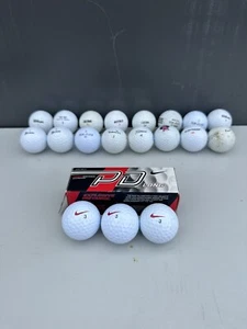 Lot Of 19 Golf Balls Most Used ( Nike, Wilson, Srixon Etc) Golf Sport White Logo - Picture 1 of 8