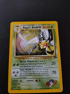 Koga's Beedrill - 9/132 - Holo Rare Gym Challenge Set - Pokemon Card Wotc LP - Picture 1 of 2