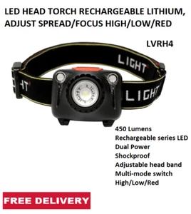 LINTERNA LED LIGHT2 RECARGABLE LITIO, 450 LÚMENES IP45 - LVRH4 - Imagen 1 de 2