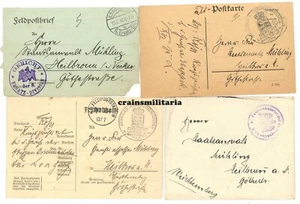 4x Orig. Feldpost Brief Kriegsgericht Etappenkommandatur Longwy Frankreich Nisch - Bild 1 von 3