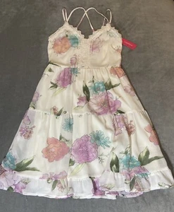 Sundress - Xhilaration Fully lined Off White Floral  Small - Picture 1 of 2